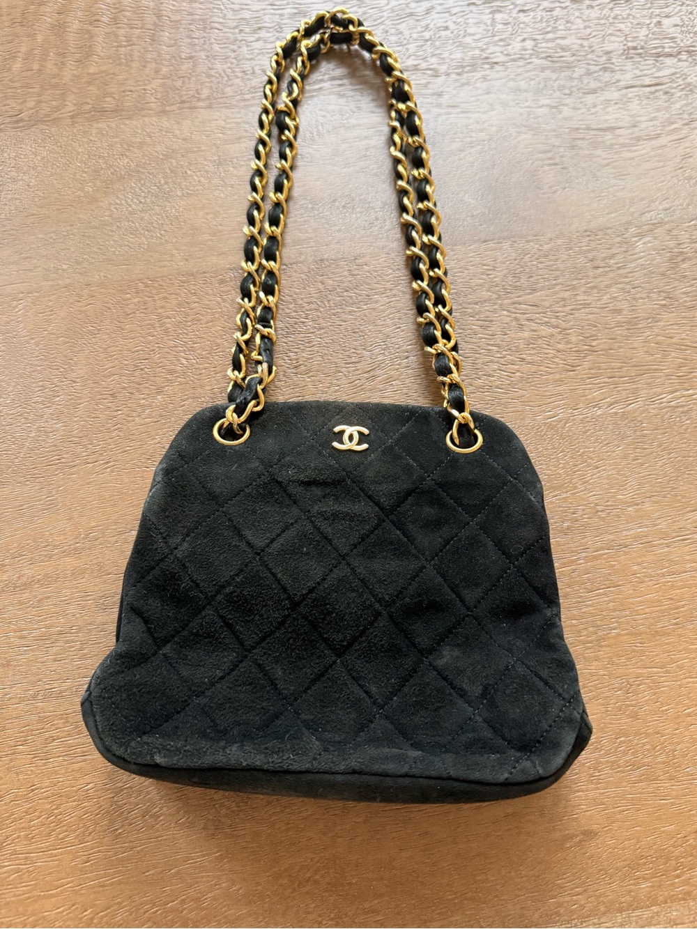 Vintage CHANEL Suede mini bag
